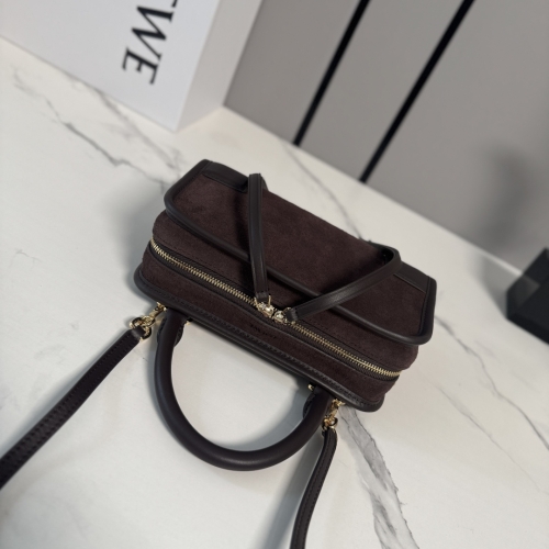 Сумка Loewe Amazona mini замша коричневая