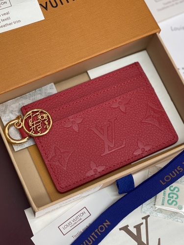 Визитница Louis Vuitton Charms red