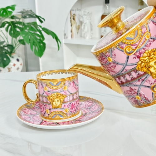 Кофейный сервиз Versace 15 предметов розовый