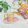 Кофейный сервиз Versace 15 предметов розовый