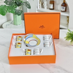 Набор чашек и блюдец 6 шт Hermes