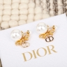 Серьги Dior c жемчужным бантом и CD-подвеской