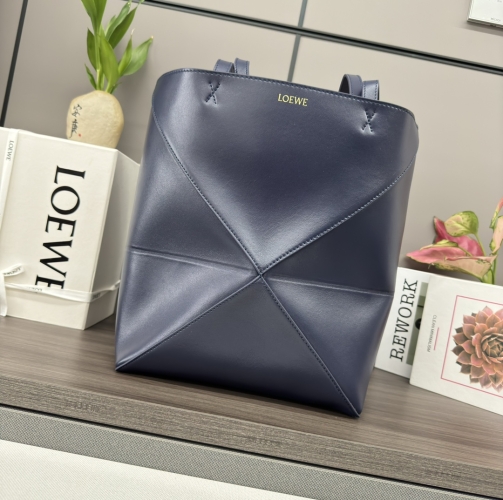 Сумка Loewe Puzzle Fold темно-синяя