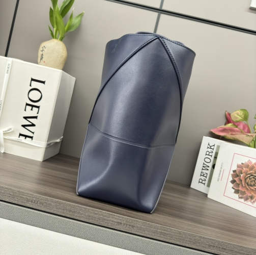 Сумка Loewe Puzzle Fold темно-синяя