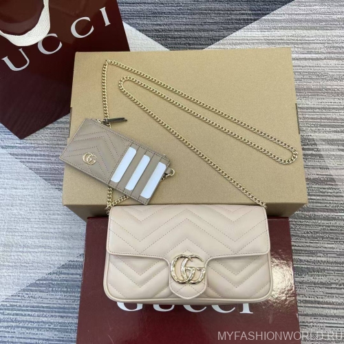 Сумка Gucci Marmont mini с футляром для карточек