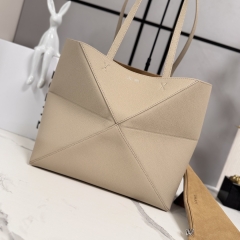 Сумка Loewe Puzzle Fold бежевая