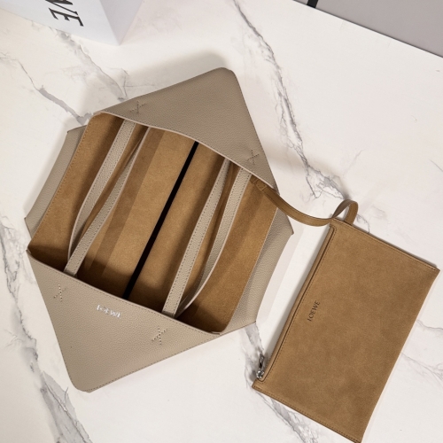 Сумка Loewe Puzzle Fold бежевая