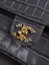 Сумка Chanel Chain Bag with Crocodile Pattern and Gold Double C Clasp