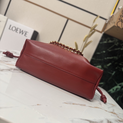Сумка Loewe Puzzle Flamenco purse bordo