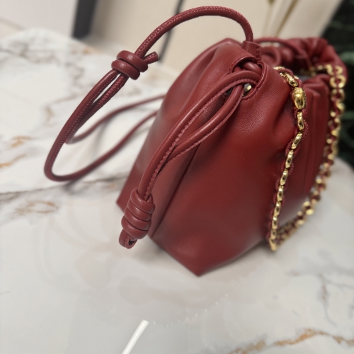 Сумка Loewe Puzzle Flamenco purse bordo