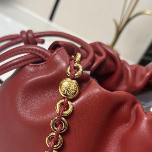 Сумка Loewe Puzzle Flamenco purse bordo