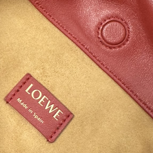 Сумка Loewe Puzzle Flamenco purse bordo