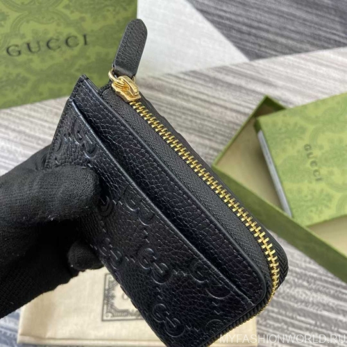 Визитница на молнии GG Emblem