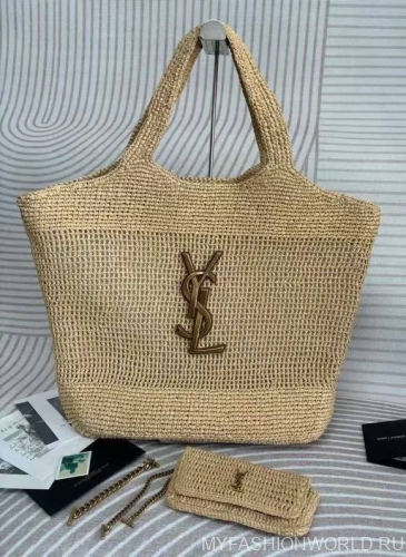 Сумка Saint Laurent icare in raffia