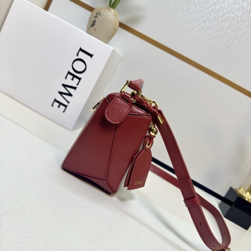 Сумка Loewe Puzzle 24 бордовая