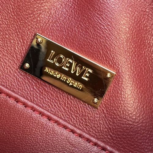 Сумка Loewe Puzzle 24 бордовая