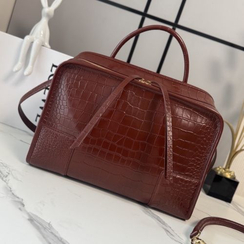 Сумка Loewe Amazona 108 croco бордо