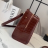 Сумка Loewe Amazona 108 croco бордо