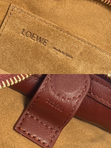 Сумка Loewe Amazona 108 croco бордо
