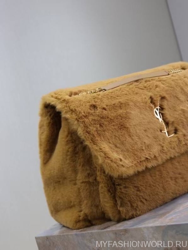 Меховая сумка Saint Laurent XLarge