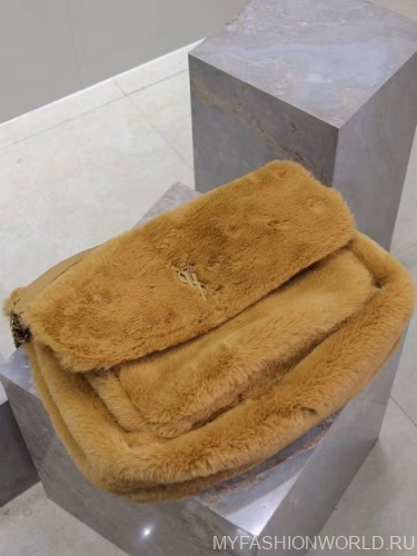 Меховая сумка Saint Laurent XLarge